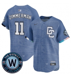 Men Washington Nationals 11 Ryan Zimmerman Blue 2025 City Connect Limited Stitched Baseball Jersey