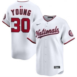 Men Washington Nationals 30 Jacob Young White 2025 Home Limited Stitched Baseball Jersey