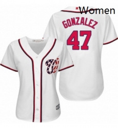 Womens Majestic Washington Nationals 47 Gio Gonzalez Authentic White Home Cool Base MLB Jersey Womens Majestic Washington Nationals 47 Gio Gonzalez Authentic White Home Cool Base MLB Jersey
