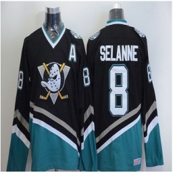 Anaheim Ducks #8 Teemu Selanne Black CCM Throwback Stitched NHL Jersey
