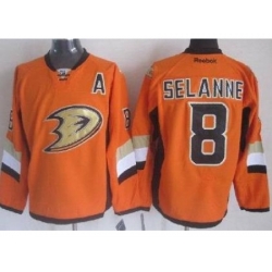 Anaheim Ducks 8 Teemu Selanne Orange 2014 Stadium Series Jersey