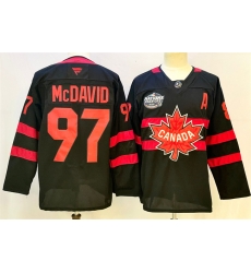 Men Canada 97 Connor McDavid Black 2025 4 Nations Face Off Premium With A Patch Stitched Jersey Men Canada 97 Connor McDavid Black 2025 4 Nations Face Off Premium With A Patch Stitched Jersey
