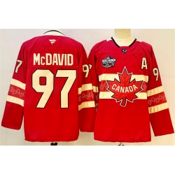 Men Canada 97 Connor McDavid Red 2025 4 Nations Face Off Premium With A Patch Stitched Jersey