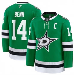 Men Dallas Stars 14 Jamie Benn Green 2024 25 Home Stitched Hockey Jersey