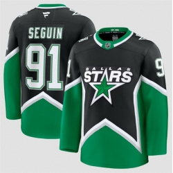 Men Dallas Stars 91 Tyler Seguin Black 2025 26 Alternate Stitched Hockey Jersey