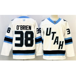 Men Utah Mammoth 38 Liam O 27Brien White Stitched Jersey