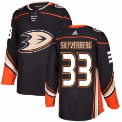 Mens Adidas Anaheim Ducks 33 Jakob Silfverberg Authentic Black Home NHL Jersey 