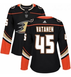 Womens Adidas Anaheim Ducks 45 Sami Vatanen Premier Black Home NHL Jersey Womens Adidas Anaheim Ducks 45 Sami Vatanen Premier Black Home NHL Jersey