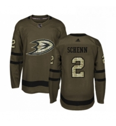 Youth Adidas Anaheim Ducks 2 Luke Schenn Premier Green Salute to Service NHL Jersey 