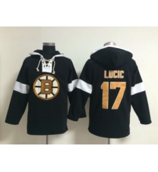 NHL Boston Bruins #17 Milan Lucic black jerseys[pullover hooded sweatshirt]