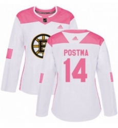Womens Adidas Boston Bruins 14 Paul Postma Authentic WhitePink Fashion NHL Jersey Womens Adidas Boston Bruins 14 Paul Postma Authentic WhitePink Fashion NHL Jersey