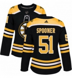 Womens Adidas Boston Bruins 51 Ryan Spooner Authentic Black Home NHL Jersey Womens Adidas Boston Bruins 51 Ryan Spooner Authentic Black Home NHL Jersey