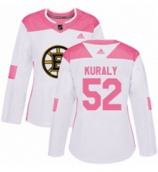 Womens Adidas Boston Bruins 52 Sean Kuraly Authentic WhitePink Fashion NHL Jersey Womens Adidas Boston Bruins 52 Sean Kuraly Authentic WhitePink Fashion NHL Jersey