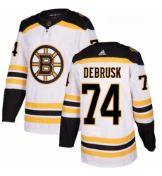 Womens Adidas Boston Bruins 74 Jake DeBrusk Authentic White Away NHL Jersey Womens Adidas Boston Bruins 74 Jake DeBrusk Authentic White Away NHL Jersey