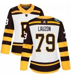 Womens Adidas Boston Bruins 79 Jeremy Lauzon Authentic White 2019 Winter Classic NHL Jersey Womens Adidas Boston Bruins 79 Jeremy Lauzon Authentic White 2019 Winter Classic NHL Jersey