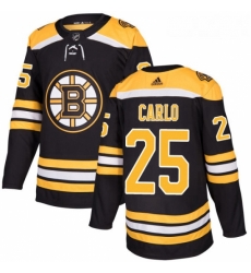 Youth Adidas Boston Bruins 25 Brandon Carlo Premier Black Home NHL Jersey 