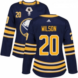 Womens Adidas Buffalo Sabres 20 Scott Wilson Authentic Navy Blue Home NHL Jersey 