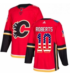 Mens Adidas Calgary Flames 10 Gary Roberts Authentic Red USA Flag Fashion NHL Jersey Mens Adidas Calgary Flames 10 Gary Roberts Authentic Red USA Flag Fashion NHL Jersey
