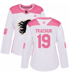 Womens Adidas Calgary Flames 19 Matthew Tkachuk Authentic WhitePink Fashion NHL Jersey Womens Adidas Calgary Flames 19 Matthew Tkachuk Authentic WhitePink Fashion NHL Jersey