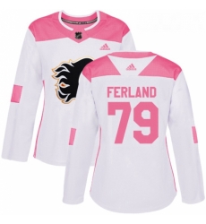 Womens Adidas Calgary Flames 79 Michael Ferland Authentic WhitePink Fashion NHL Jersey Womens Adidas Calgary Flames 79 Michael Ferland Authentic WhitePink Fashion NHL Jersey