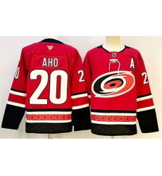 Men Carolina Hurricanes 20 Sebastian Aho Red 2024 25 With A Patch Home Stitched Hockey Jersey Men Carolina Hurricanes 20 Sebastian Aho Red 2024 25 With A Patch Home Stitched Hockey Jersey