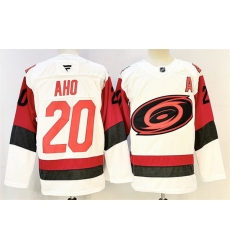 Men Carolina Hurricanes 20 Sebastian Aho White 2024 25 With A Patch Home Stitched Hockey Jersey Men Carolina Hurricanes 20 Sebastian Aho White 2024 25 With A Patch Home Stitched Hockey Jersey