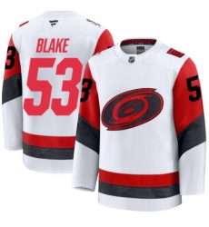 Men Carolina Hurricanes Jackson Blake #53 Fanatics Away White Jersey Men Carolina Hurricanes Jackson Blake #53 Fanatics Away White Jersey