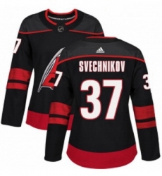 Womens Adidas Carolina Hurricanes 37 Andrei Svechnikov Authentic Black Alternate NHL Jersey Womens Adidas Carolina Hurricanes 37 Andrei Svechnikov Authentic Black Alternate NHL Jersey