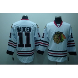 Chicago Blackhawks 11 John Madden White Jerseys