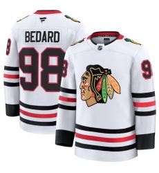 Men Chicago Blackhawks Active Player Custom White 2024 25 Away Stitched Hockey Jersey