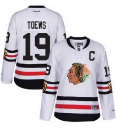 Blackhawks #19 Jonathan Toews White 2017 Winter Classic Womens Stitched NHL Jersey