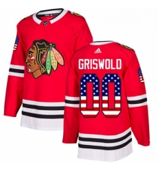 Youth Adidas Chicago Blackhawks 00 Clark Griswold Authentic Red USA Flag Fashion NHL Jersey Youth Adidas Chicago Blackhawks 00 Clark Griswold Authentic Red USA Flag Fashion NHL Jersey