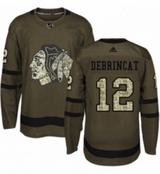 Youth Adidas Chicago Blackhawks 12 Alex DeBrincat Authentic Green Salute to Service NHL Jersey Youth Adidas Chicago Blackhawks 12 Alex DeBrincat Authentic Green Salute to Service NHL Jersey