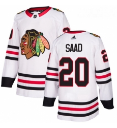 Youth Adidas Chicago Blackhawks 20 Brandon Saad Authentic White Away NHL Jersey Youth Adidas Chicago Blackhawks 20 Brandon Saad Authentic White Away NHL Jersey
