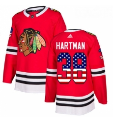 Youth Adidas Chicago Blackhawks 38 Ryan Hartman Authentic Red USA Flag Fashion NHL Jersey Youth Adidas Chicago Blackhawks 38 Ryan Hartman Authentic Red USA Flag Fashion NHL Jersey