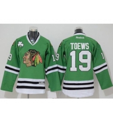 Youth Chicago Blackhawks #19 Jonathan Toews Stitched Green NHL Jersey Youth Chicago Blackhawks #19 Jonathan Toews Stitched Green NHL Jersey