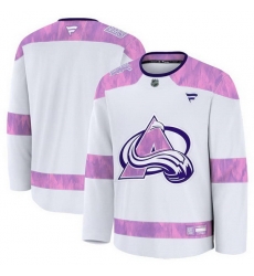 Men Colorado Avalanche Blank White 2024 Fights Cancer Stitched Jersey Men Colorado Avalanche Blank White 2024 Fights Cancer Stitched Jersey