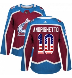 Womens Adidas Colorado Avalanche 10 Sven Andrighetto Authentic Burgundy Red USA Flag Fashion NHL Jersey Womens Adidas Colorado Avalanche 10 Sven Andrighetto Authentic Burgundy Red USA Flag Fashion NHL Jersey