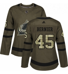 Womens Adidas Colorado Avalanche 45 Jonathan Bernier Authentic Green Salute to Service NHL Jersey Womens Adidas Colorado Avalanche 45 Jonathan Bernier Authentic Green Salute to Service NHL Jersey