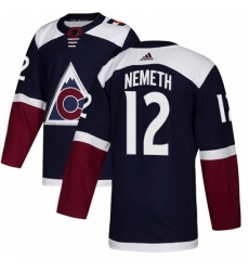 Youth Adidas Colorado Avalanche 12 Patrik Nemeth Authentic Navy Blue Alternate NHL Jersey 