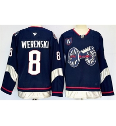 Men Columbus Blue Jackets 8 Zach Werenski Navy 2024 25 With A Patch Stitched Hockey Jersey Men Columbus Blue Jackets 8 Zach Werenski Navy 2024 25 With A Patch Stitched Hockey Jersey