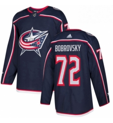 Mens Adidas Columbus Blue Jackets 72 Sergei Bobrovsky Premier Navy Blue Home NHL Jersey 