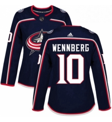 Womens Adidas Columbus Blue Jackets 10 Alexander Wennberg Authentic Navy Blue Home NHL Jersey Womens Adidas Columbus Blue Jackets 10 Alexander Wennberg Authentic Navy Blue Home NHL Jersey