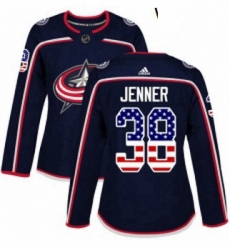 Womens Adidas Columbus Blue Jackets 38 Boone Jenner Authentic Navy Blue USA Flag Fashion NHL Jersey Womens Adidas Columbus Blue Jackets 38 Boone Jenner Authentic Navy Blue USA Flag Fashion NHL Jersey