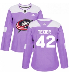 Womens Adidas Columbus Blue Jackets 42 Alexandre Texier Authentic Purple Fights Cancer Practice NHL Jersey Womens Adidas Columbus Blue Jackets 42 Alexandre Texier Authentic Purple Fights Cancer Practice NHL Jersey