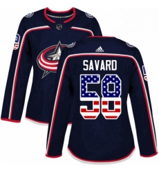 Womens Adidas Columbus Blue Jackets 58 David Savard Authentic Navy Blue USA Flag Fashion NHL Jersey Womens Adidas Columbus Blue Jackets 58 David Savard Authentic Navy Blue USA Flag Fashion NHL Jersey
