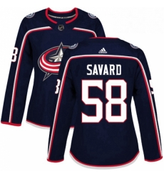Womens Adidas Columbus Blue Jackets 58 David Savard Premier Navy Blue Home NHL Jersey Womens Adidas Columbus Blue Jackets 58 David Savard Premier Navy Blue Home NHL Jersey