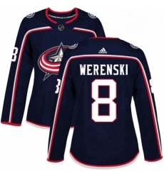 Womens Adidas Columbus Blue Jackets 8 Zach Werenski Premier Navy Blue Home NHL Jersey Womens Adidas Columbus Blue Jackets 8 Zach Werenski Premier Navy Blue Home NHL Jersey