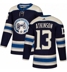 Youth Adidas Columbus Blue Jackets 13 Cam Atkinson Authentic Navy Blue Alternate NHL Jersey 