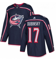 Youth Adidas Columbus Blue Jackets 17 Brandon Dubinsky Premier Navy Blue Home NHL Jersey 